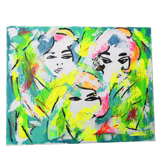 Faces of Fashion – Original Abstract Canvas Artwork 50.5 x 40.5 cm