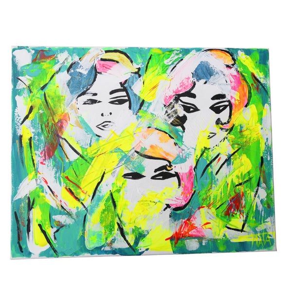 Faces of Fashion – Original Abstract Canvas Artwork 50.5 x 40.5 cm