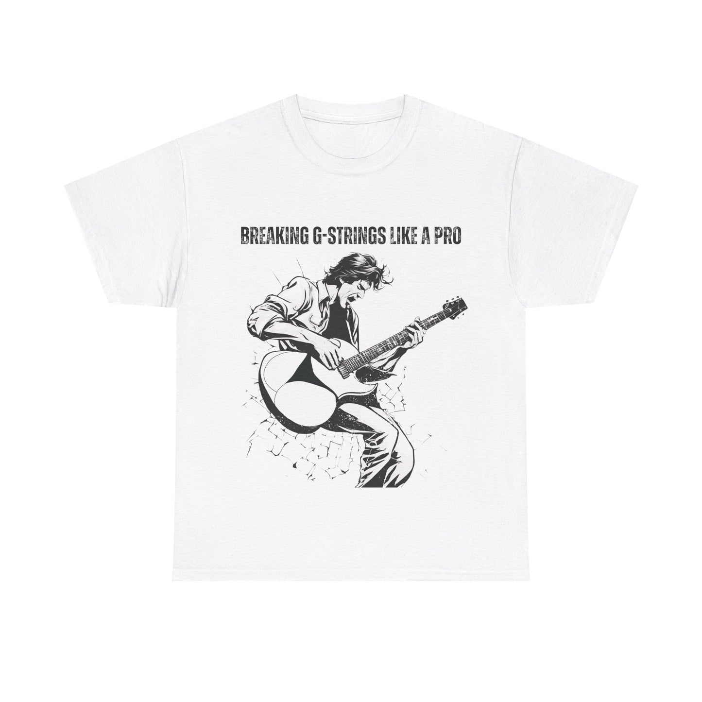 Musician's Heavy Cotton Tee – "Breaking G-Strings Like a Pro"
