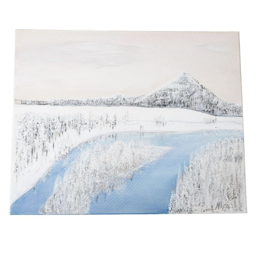 Snow Majesty – Original Winter Landscape Canvas Painting 50.5 x 40.5 cm