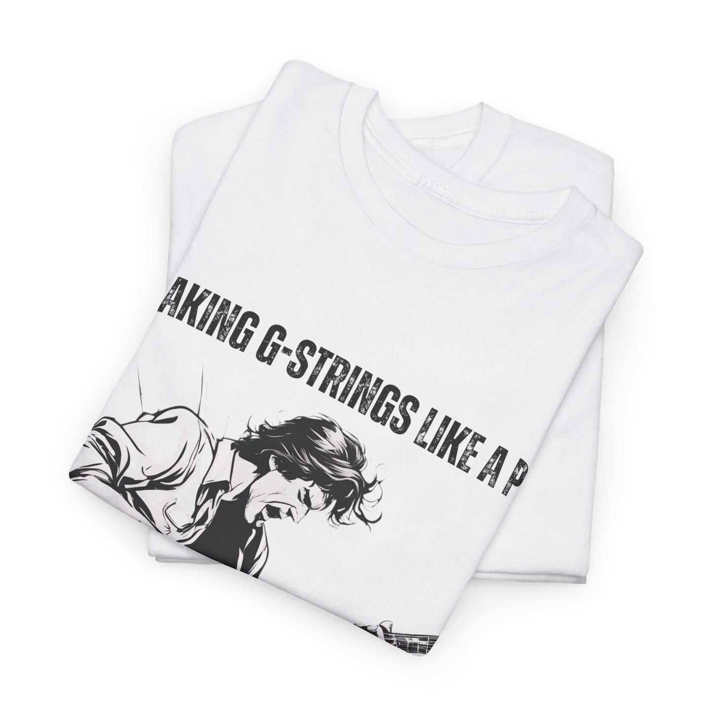 Musician's Heavy Cotton Tee – "Breaking G-Strings Like a Pro"