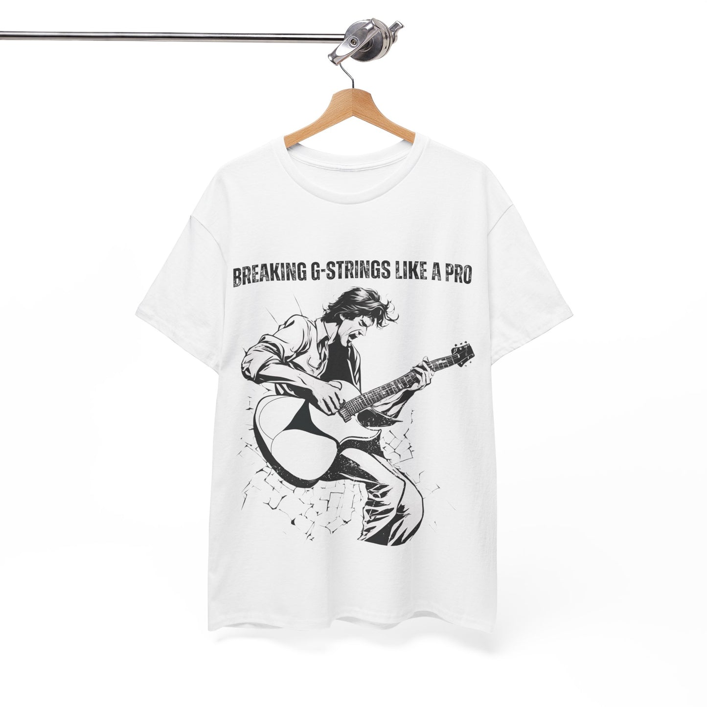 Musician's Heavy Cotton Tee – "Breaking G-Strings Like a Pro"