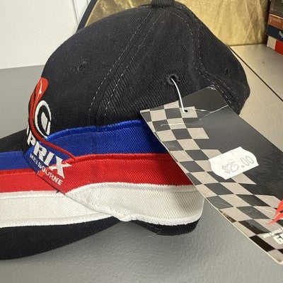 Multi-colored Qantas Australian Grand Prix Melbourne 2000 baseball cap, featuring classic racing design and branding.