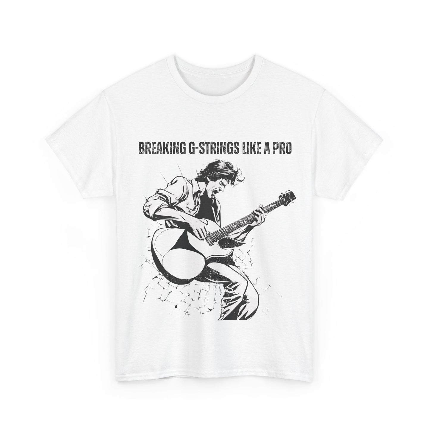 Musician's Heavy Cotton Tee – "Breaking G-Strings Like a Pro"