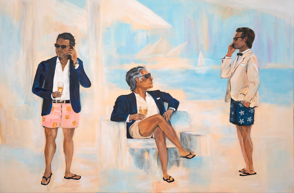 BUSINESS CASUAL, original contemporary Australian acrylic painting by Margarita Ceko, 2026
