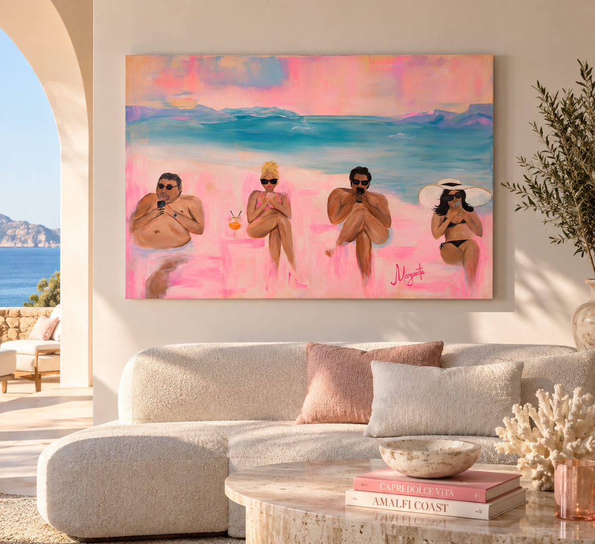 OCEAN VIEW by Margarita Ceko displayed in a contemporary interior