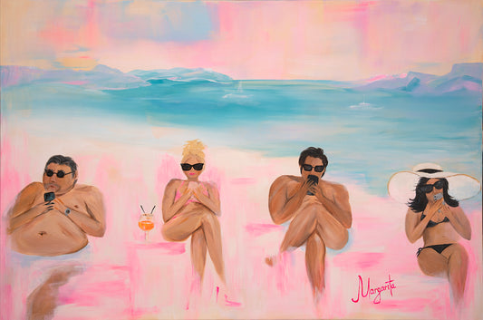OCEAN VIEW, original contemporary figurative acrylic painting by Australian multidisciplinary artist Margarita Ceko, 2026