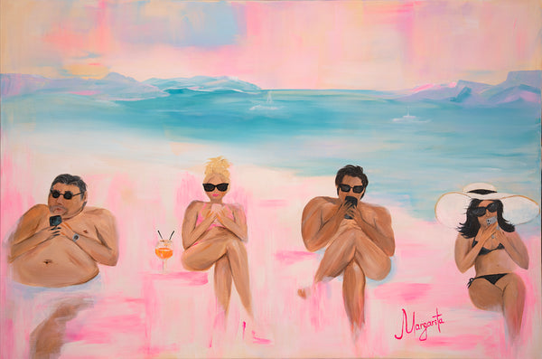 OCEAN VIEW, original contemporary figurative acrylic painting by Australian multidisciplinary artist Margarita Ceko, 2026