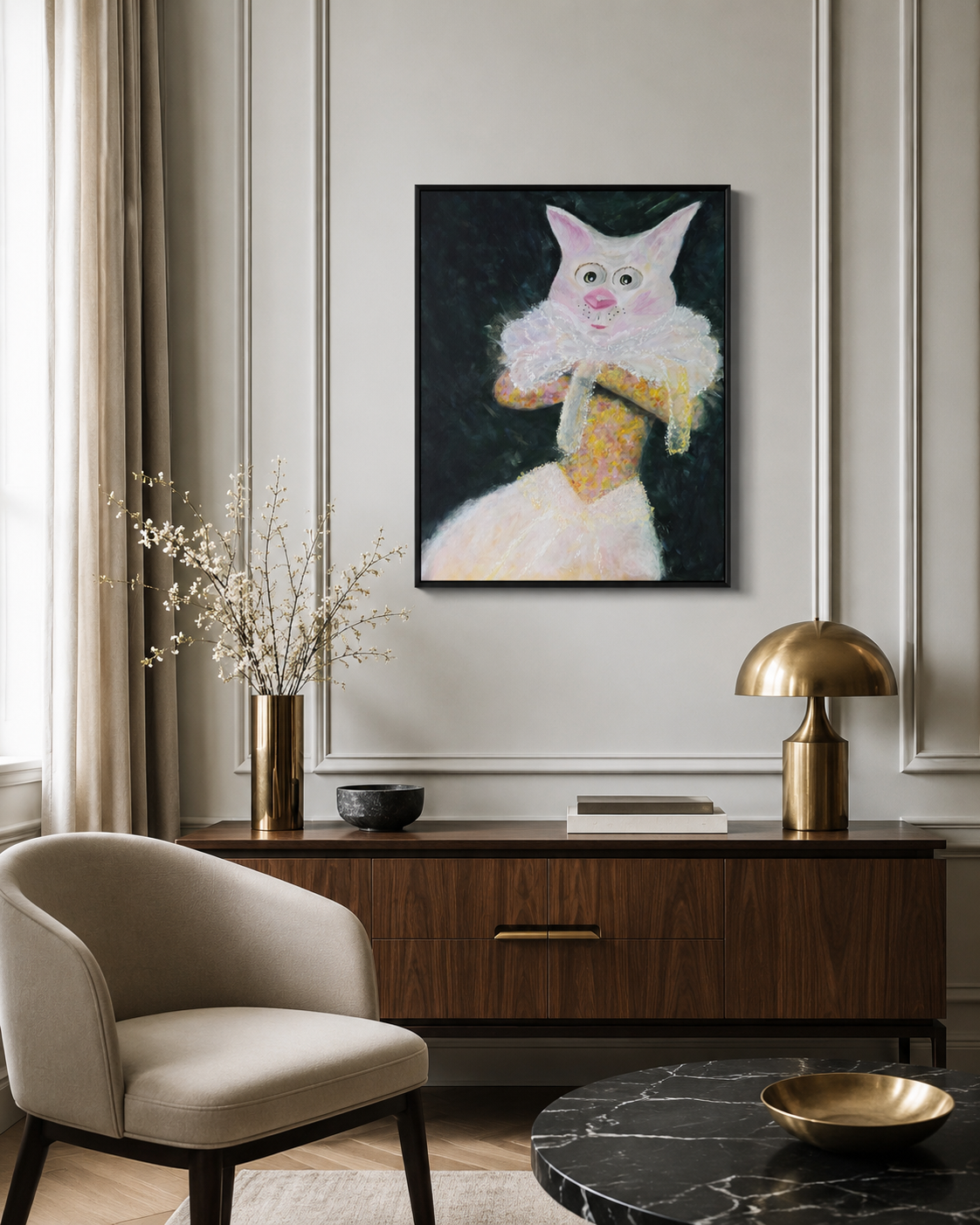 ARISTOCRAT CAT | Original Acrylic Painting on Canvas